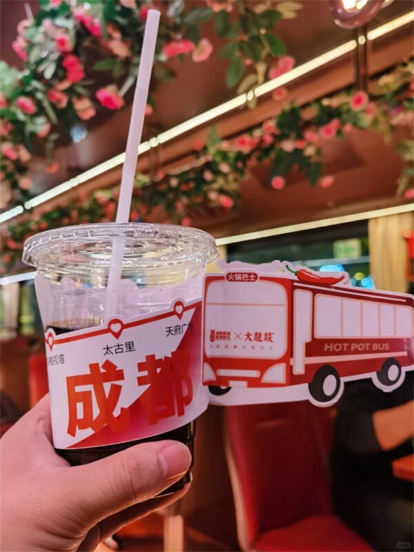 Chengdu: Hot Pot Bus Tour with City Night Views and Drinks